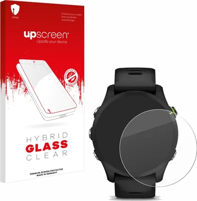 Produktbild von upscreen Schutzglas für Garmin Forerunner 255 Music Schutzfolie Panzer Folie Glas Display Schutz klar