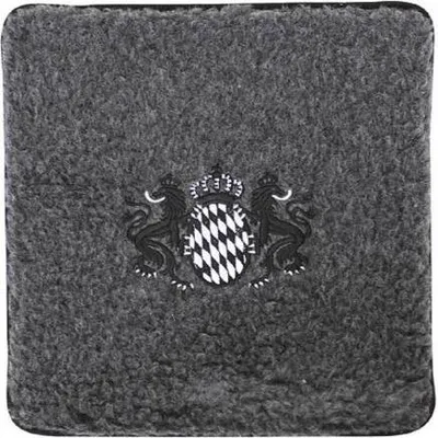 Produktbild von Schurwoll-Sitzkissen mit Einstickung - BAYERN WAPPEN - 30027 - Schurwoll Sitzkissen
