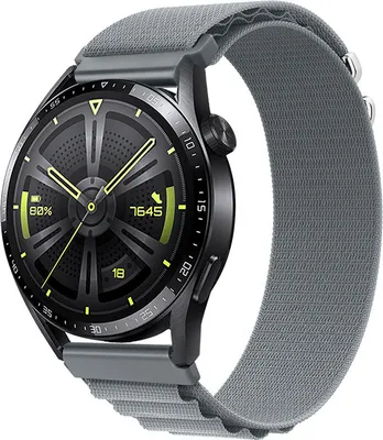 Produktbild von BStrap Nylon Loop Armband für Garmin Vivoactive 5, gray