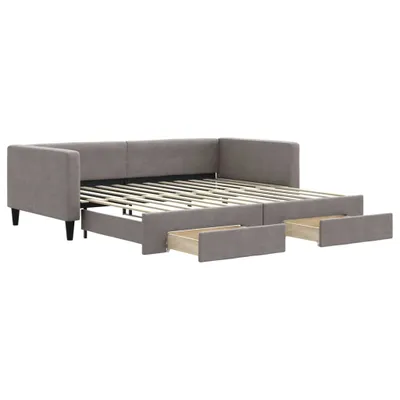 Obrázok produktu pre vidaXL Rozkladacia posteľ so zásuvkami Taupe 100x200 cm Látka
