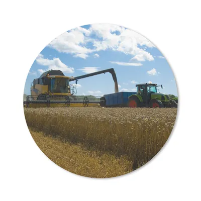Produktbild von MuchoWow® Mauspad Mousepad Traktor - Bauernhof - Landleben - Ernte - Getreide 30x30 cm - Mousepads - Maus Mat - Pad - Mausunterlage - Tischunterlage - Schreibtischmatten