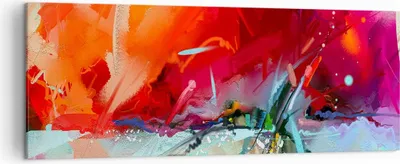 Produktbild von Bild auf Leinwand - Leinwandbild - Abstraktion modern - 140x50cm - Wand Bild - Wanddeko - Leinwanddruck - Bilder - Kunstdruck - Wanddekoration - Leinwand bilder - Wandkunst - AB140x50-4036