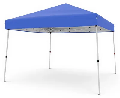 Immagine prodotto di Tenda pop-up 3x3 metri - Tenda da festa pieghevole - Gambe inclinate - Impermeabile con protezione UV - Altezza regolabile - Struttura in acciaio - Borsa per il trasporto - Blu