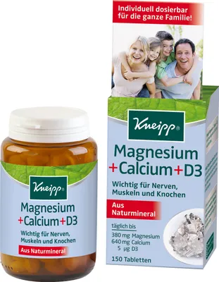 Produktbild von Kneipp | Magnesium + Calcium + D3 | 150 Tabletten