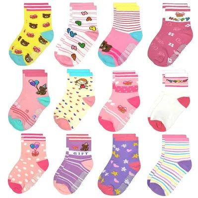 Produktbild von 12 Paar Antirutsch-Babysocken für Kleinkinder
