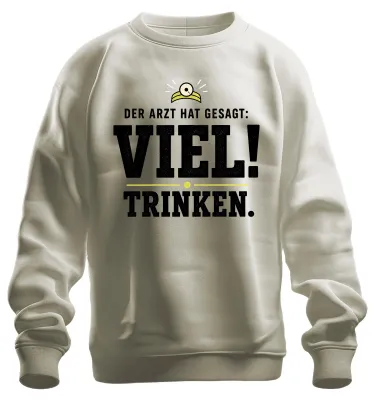 Zdjęcie produktu dla Lekarz zalecił: dużo picia, humor, alkohol, picie piwa. Bluza z nadrukiem, sweter, natura, rozmiar 3XL