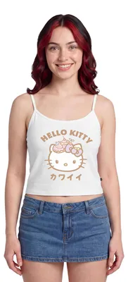 Produktbild von Spreadshirt Hello Kitty Kawaii Stil Bio Spaghetti Top Damen, XL, Weiß