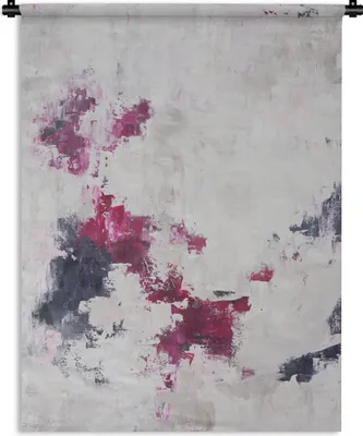 Produktbild von MuchoWow® Wandteppich Wandbehang Rosa - Grau - Farbe - Abstrakt 60x80 cm Tapisserie Dekoration Wandtuch - Decke - Wandtücher - Wohne
