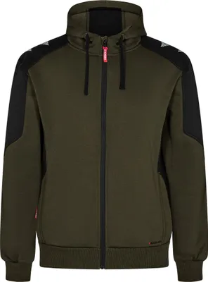 Image de Cardigan en molleton F. Engel Galaxy, vert forêt/noir, taille XL