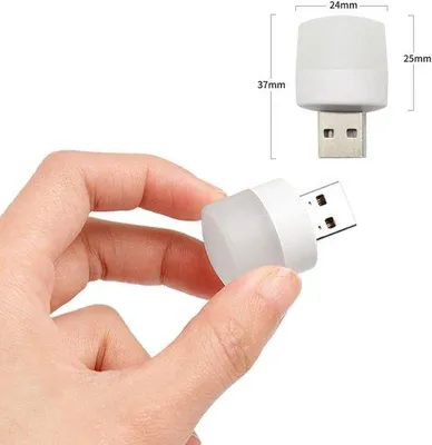 Zdjęcie produktu dla Lampka nocna USB, mini lampa LED, ciepła biel, kompaktowa, do sypialni, łazienki, kuchni, samochodu, lampka biurkowa USB