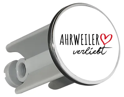 Produktbild von Huuraa Waschbeckenstöpsel Ahrweiler verliebt 4cm höhenverstellbar Abflussstopfen Geschenkidee