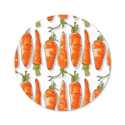 Produktbild von MuchoWow® Mauspad Mousepad Karotte - Gemüse - Muster 30x30 cm - Mousepads - Maus Mat - Pad - Mausunterlage - Tischunterlage - Schreibtischmatten