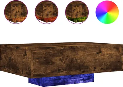 Obrázok produktu pre vidaXL Konferenčný stolík s LED osvetlením, údený dub 85x55x31 cm
