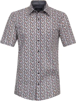 Produktbild von CASAMODA Herren Freizeithemd Kurzarm Kent Casual-Fit Anthrazit gepunktet XXL