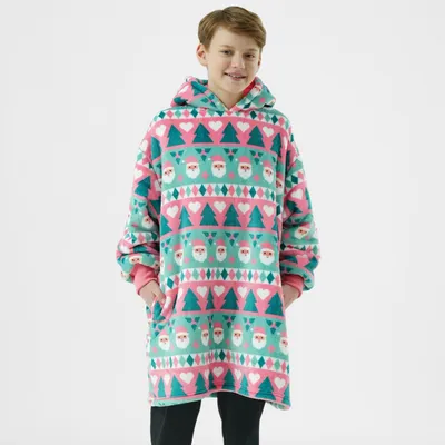 Produktbild von Textino Hoodie Jolly Santa 60x90 cm Rosa