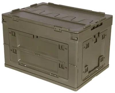 Image de Boîte pliable en plastique, 60 litres, vert olive