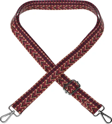 Produktbild von EAZY CASE - Verstellbarer Taschengurt, Ersatz Schultergurt für Handtaschen, Umhängeband mit Karabiner in Silber, breiter Taschenriemen für Taschen, DIY Taschenband in Rot