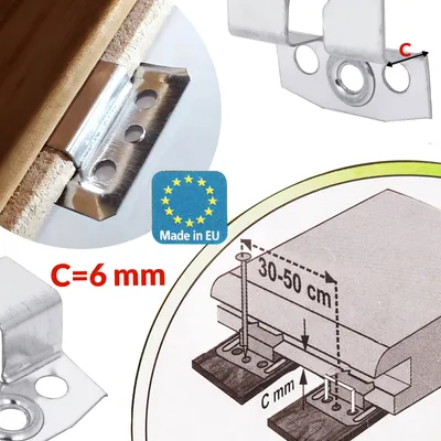 Produktbild von Befestigungsklammer für Wandpaneele Stahlklammern 6mm KIT 80Stk., Befestigungsklammer für Paneele erhältlich in den Angeboten 1/2/3/4/5/6/7/8