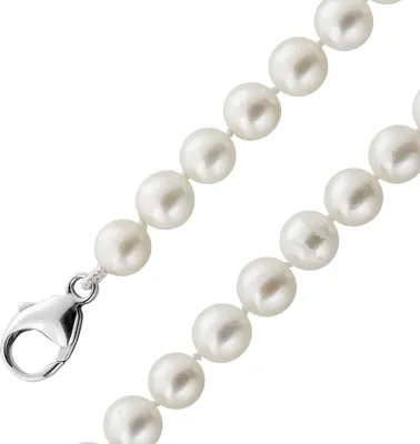Produktbild von Perlenkette 56cm Silber 925 japanische Akoyaperlen 7.6mm 57