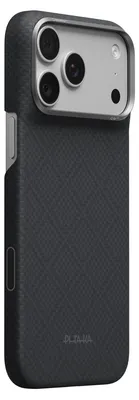 Image de Étui PITAKA Edge Case Argyle MagSafe pour iPhone 18 Pro Max / 17 Pro Max, couleur noir basalte