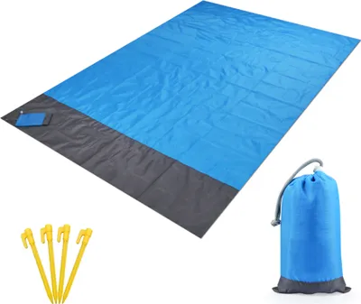 Produktbild von Wasserdichte Strandmatte 200 x 140 cm, Tragbare Stranddecke, wasserdichte Picknickdecke, für Reisen, Camping, Wandern, Urlaub, etc