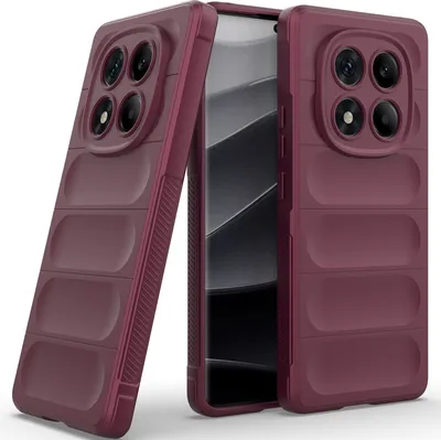 Produktbild von Handyhülle für Xiaomi Redmi Note 14 Pro 4G Weich TPU Silikon Stossfest Anti-rutsch Hülle bordeaux