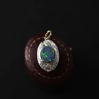 Produktbild von PELEIFA Halskette Mit Opal, 925er Sterling Silber,Weiße Opal Halskette Mit Farbs