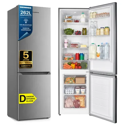 Produktbild von Heinner HC-HM262INVXD Kühl-Gefrierkombination 262 L,Türanschlag wechselbar, Edelstahl