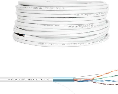 Produktbild von Vultech SC13102-100, 100 m, Cat5e, F/UTP (FTP), Weiß