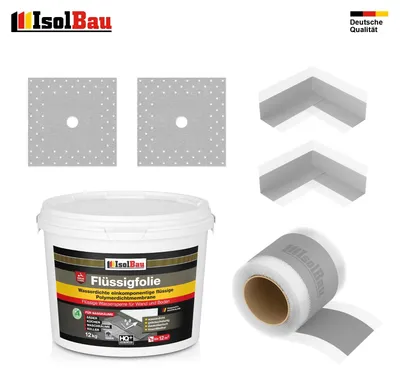 Dichtset Flüssigfolie 12 kg Innenecken Wandmanschetten Dichtband