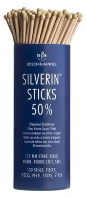 Produktbild von Silverin Sticks 50% Silbernitrat ätzst.115mm starr 100 St