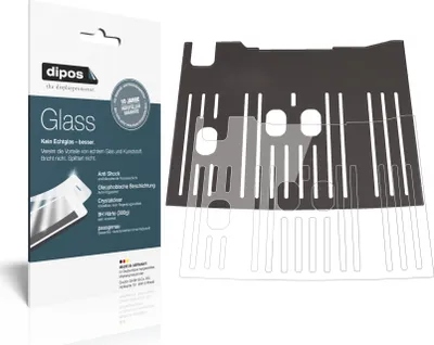 Produktbild von 2x Schutzfolie für De Longhi Dinamica Plus ECAM 376.95 T Tropfblech - Anti-Shock 9H Folie dipos Glass Kunststoffglas