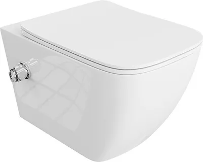 Produktbild von LAVITA Wand-WC Parana | HŠnge Toilette | WC mit Bidet-Funktion |  Toilettendeckel mit Absenkautomatik & Metallscharniere | Toiletten SpŸlrandlos HŠngend | Toilettenbecken | 365x515x395 cm | Wei§er Glanz