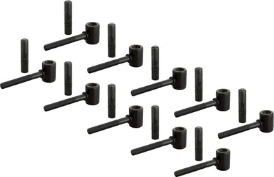 Image de Alberts 864477 Gond à visser, électro-galvanisé bleu, dimension de la broche Ø14 mm, longueur 125 mm, set de 10 pièces