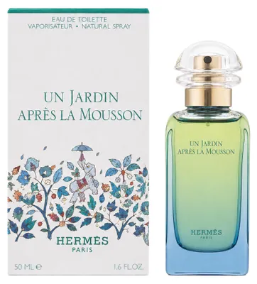 Produktbild von Hermes Un Jardin Après la Mousson, Unisex, 50 ml, Nicht nachfüllbare Flasche, Spray, Alcohol, Parfum (Fragrance), Aqua (Water), Benzyl Salicylate, Limonene, Ethylhexyl..., 1 Stück(e), KI-generiertes Bild