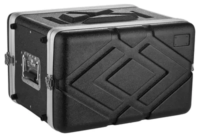 Image de SucceBuy, châssis de rack 6U, profondeur de 31 cm, armoire serveur avec une profondeur intérieure utilisable de 29 cm, fabriquée en plastique ABS robuste, dotée de serrures escamotables et de panneaux avant et arrière amovibles, idéale pour les amplificateurs, les processeurs et les contrôleurs