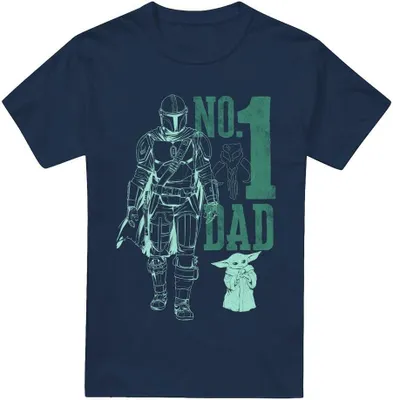 Obrázek produktu pro Star Wars: The Mandalorian - pánské tričko "No.1 Dad" TV5189 (XXL) (námořnická modrá)