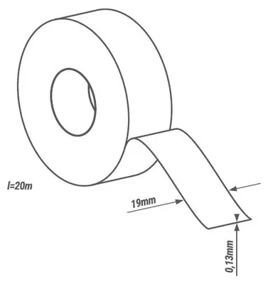 Zdjęcie produktu dla Taśma Izolacyjna 19MM 20M PVC Biały