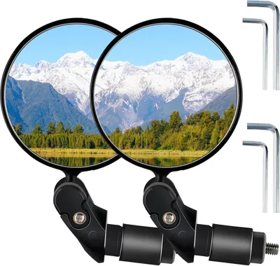 Productafbeelding van Fietsspiegels - Set van 2 - 360 graden draaibaar - Voor stuur 18-22 mm