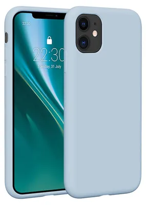Image de Etteri Housse en silicone pour iPhone 11 Housses pour téléphone portable Bleu clair
