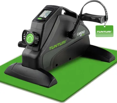 Produktbild von Tunturi Cardio Fit M35 pedálový trenažér - minibicykel na cvičenie pre seniorov, trenažér na nohy na domáce použitie, nastaviteľný odpor a LCD displej na tréning rúk a nôh