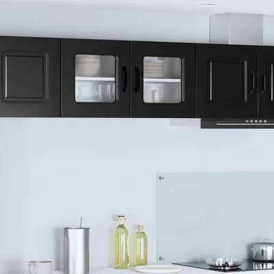 Produktbild von vidaXL Geschirrspülerfront Kalmar Schwarz 80 x 31 x 40 cm