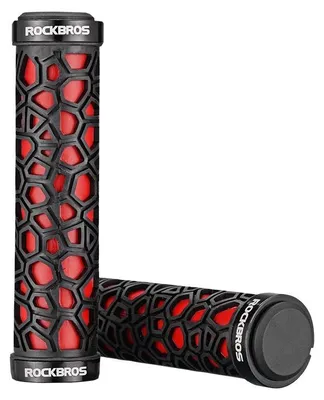 Produktbild von ROCKBROS Ergonomische Fahrradgriffe Doppelklemmung Rot