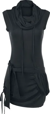 Produktbild von Forplay Damen schwarzes kurzes High-Neck Kleid M