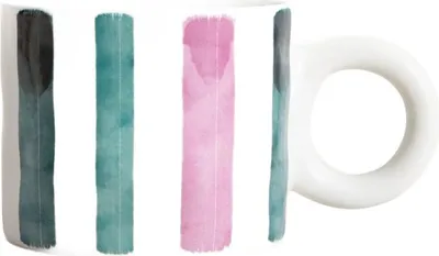 Produktbild von HOMLA TERNA Becher mit bunten Streifen 0,35 l