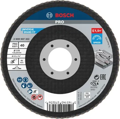 Produktbild von PRO X571 Fächerschleifscheibe, gerade, 115 mm, K40