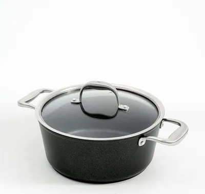 Produktbild von Die Leichte - Kochtopf mit Glasdeckel, Edelstahlgriffe – 24 cm