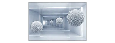 Produktbild von Muralo Fototapete 3D Effekt 405 (B) x 270 (H) cm Vlies Wand Tapete Kugeln Abstraktion 3D Optik Wohnzimmer Schlafzimmer moderne Wandbild