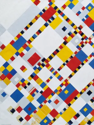 Obrázok produktu pre Piet Mondrian Art Print Picture - Victory Boogie Woogie, 1944 (80 x 60 cm)