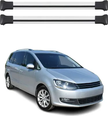 Image de Barres de toit transversales pour VW Sharan 2010-2021 Aluminium Gris